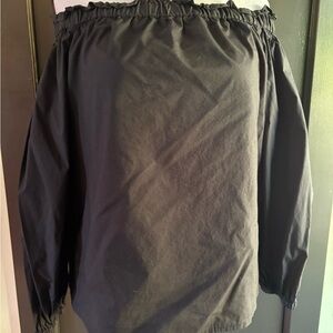 J. Crew Black Off-Shoulder Blouse Like New